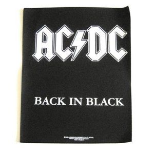 AC/DC Large Back in Black Jacket Back Patch